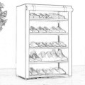 9-Layer Dustproof Shoe Rack Storage Cabinet Non-Woven Shoe Cabinet