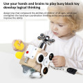 Montessori wooden building blocks toy busy board Montessori unlock toys baby educational sensory toy