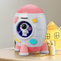 Rocket Toy Piggy Bank Gift Mini Electronic Kids ATM Savings Machine