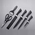 Black Corrugated Non-Stick 6 Daily Sharp Knives Stainless Steel Kitchen Knives