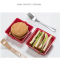 Square Sandwich Box Lunch Box Food Container Burger Storage Container