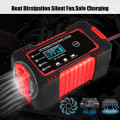 Battery Charger Digital LCD Display Car Battery Charger Power Pulse Repair Charger Wet Dry Lead Acid