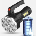 USB Rechargeable Flashlight13LED+Cob and Battery Indicator