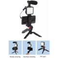 Tripod Kit Video Vlog Production with Microphone and Live Light