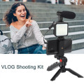 AY-49 Tripod Kit Video Vlog Production with Microphone and Live Light