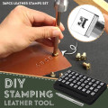 36 Pack Alphanumeric Leather Stamp Set Perforated Metal Leather Tools for DIY Leather Printing Craft