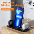 Wireless Charging Station 3 in 1 Charger Stand for iPhone Smart Watch Bluetooth Headphones