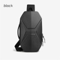 Hard Shell Chest Bag Men Waterproof Shoulder Bag USB Rechargeable Men`s Fashion Messenger Bag
