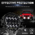 Round Y01 LED Work Light with Daytime Running Light Working Off-Road Driving Light