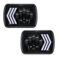 7 inch square headlight daytime running lights and turn signals for jeep wrangler cherokee truck