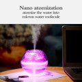Crystal Night Light Projection Humidifier,USB Crystal Humidifier with Colorful LED Projector Light f