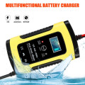 12V Car Battery Charger Lead Acid Battery Charger LCD Display Smart Pulse Repair Car Motorcycle