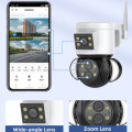 Dual Lens Surveillance Camera IP Camera Rotating WiFi Outdoor HD Intercom Home Security 10XZoom