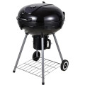 22 Inch Outdoor BBQ Grill Round BBQ Kettle Outdoor Picnic Patio Backyard Portable Charcoal Grill