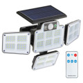 4 Sides Solar Street Light Security Wall Light Side Glow With Motion Sensor Remote Control