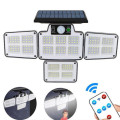 4 Sides Solar Street Light Security Wall Light Side Glow With Motion Sensor Remote Control