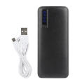 Large-capacity power bank 3USB battery leather case mobile phone charger