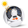 Solar Football Bulb Folding Solar Pendant Light with Hook for Home Garage Party Decoration