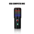 USB Microphone Tripod 192KHz/24Bit High Sampling Rate with Breathing Light