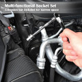 46pcs 1/4 Inch Socket Set Auto Repair Tools Ratchet Set Torque Wrench Combination Drill Bits