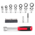 20-Piece Set Of Detachable Movable Head Ratchet Wrench Combination Labor-saving Car Repair Tool Set