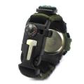 Outdoor Survival Watch Bracelet Paracord Compass