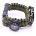 Outdoor Survival Watch Bracelet Paracord Compass