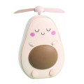 USB Rechargeable Hand-held Cute AvocadoLow Noise Mini Portable Handheld Fan