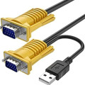 2 in 1 USB VGA KVM Cable