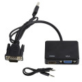 VGA to VGA and HDMI Splitter With USB Cable