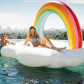Inflatable Rainbow Cloud Raft Swimming Pool Water Party Lounge Chair Toys