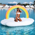 Inflatable Rainbow Cloud Raft Swimming Pool Water Party Lounge Chair Toys