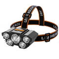 Rechargeable Head-mounted LED Outdoor Waterproof 5 Headlamp with USB Head