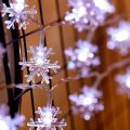 Outdoor Christmas Snowflake 5M String Lights Waterproof Garden Party Decoration White