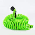 10M Telescopic Coil, Garden Spray Gun 7-function Reel Nozzle, Spring Portable Hose (Green) Car Wash