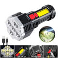 Sidelight Lightweight Outdoor Battery Powered 5 LED Outdoor Lighting Rechargeable Flashlight