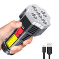 Sidelight Lightweight Outdoor Battery Powered 5 LED Outdoor Lighting Rechargeable Flashlight