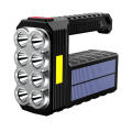 Solar Flashlight Rechargeable 8 LED Handheld with COB Side Light, Portable Waterproof Spotlight