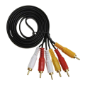 1.5m Phono Plug RCA Audio Video AV TV Cable Lead 3 RCA to 3 RCA Yellow Red White