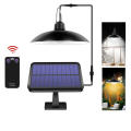 Outdoor Solar Light Pendant Light with Remote Control Adjustable Hanging Shed Light