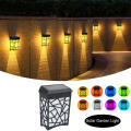 LED Outdoor Solar Light IP65 Waterproof Decorative Wall Lamp RGB and Warm White