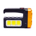Double Beam Solar Light Emergency LED Side Light Searchlight Rechargeable Flashlight