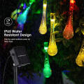 20LED Outdoor Waterproof Solar Light String RGB Christmas Light Water Drop Light