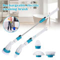 Cordless Electric Spin Scrubber with Adjustable Extended Handle 3 Replaceable Cleaning Brushes