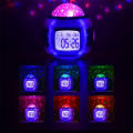 Star Projection Electronic Alarm Clock Projector Digital Alarm Clock With Music Thermometer Calendar