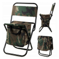 Outdoor Portable Fishing Stool with Storage Bag Folding Chair Camping Light Back Stool