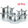 10-Piece Aluminum Kitchen Cooking Nonstick Cookware Set with Lid