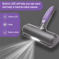 Reusable Multi-Surface Acoustic Pet Hair Removal Roller with LED Light