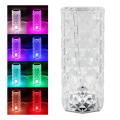 Crystal Rose Diamond Ambient Light Rechargeable RGB Touch Lamp