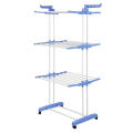 Foldable Clothes Drying Rack Large 3-Tier Clothes Rod with 2 Folding Side Wings